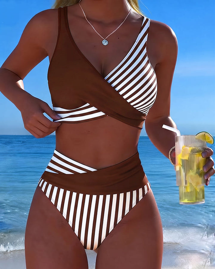 Olivia Sydney - Elegant Striped Bikini