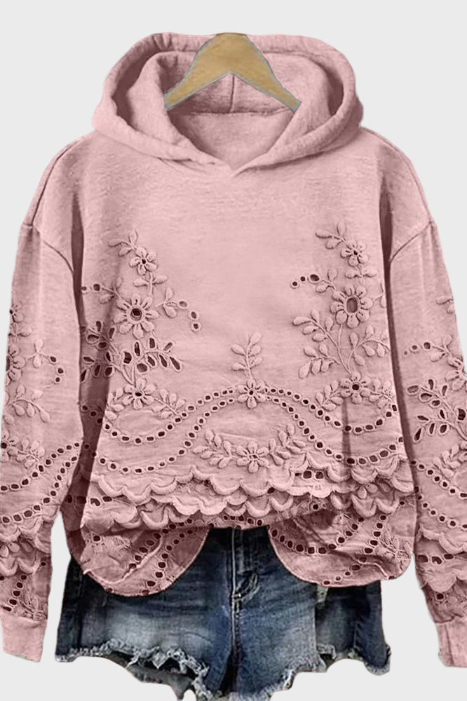 Olivia Sydney - Lace Hooded Sweatshirt