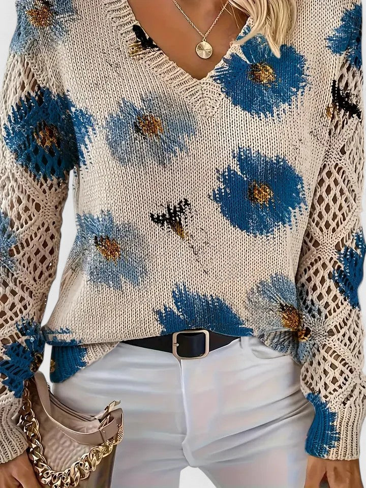 Olivia Sydney - Elegant Floral Print Sweater