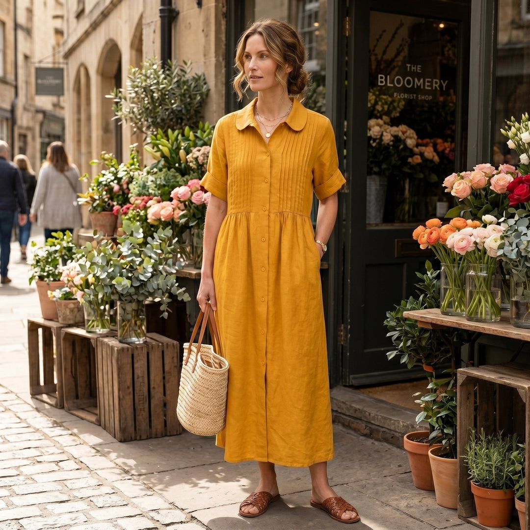 Olivia Sydney - Elegant Linen Dress