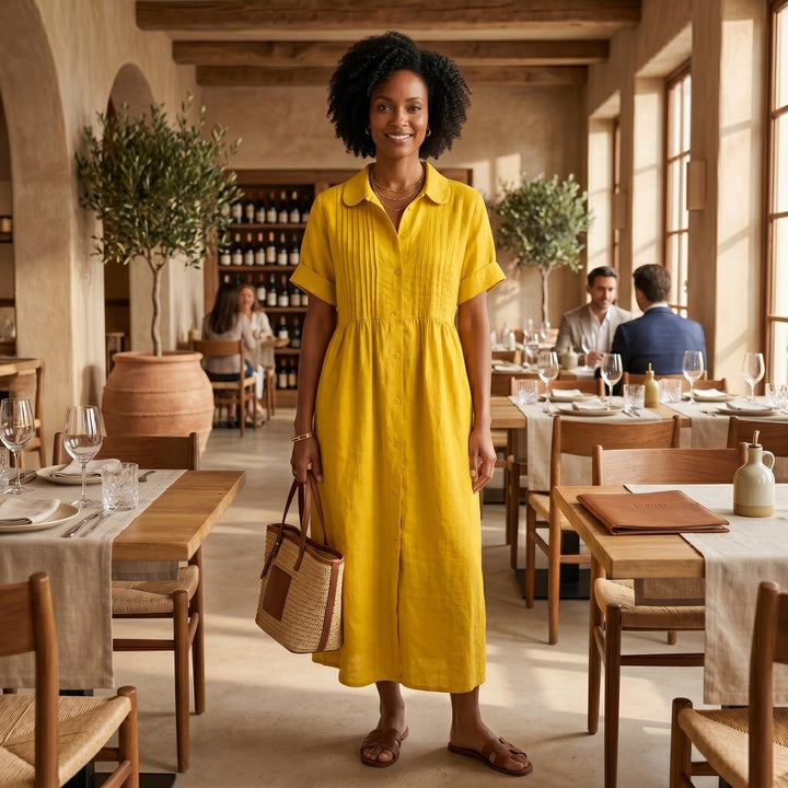 Olivia Sydney - Elegant Linen Dress