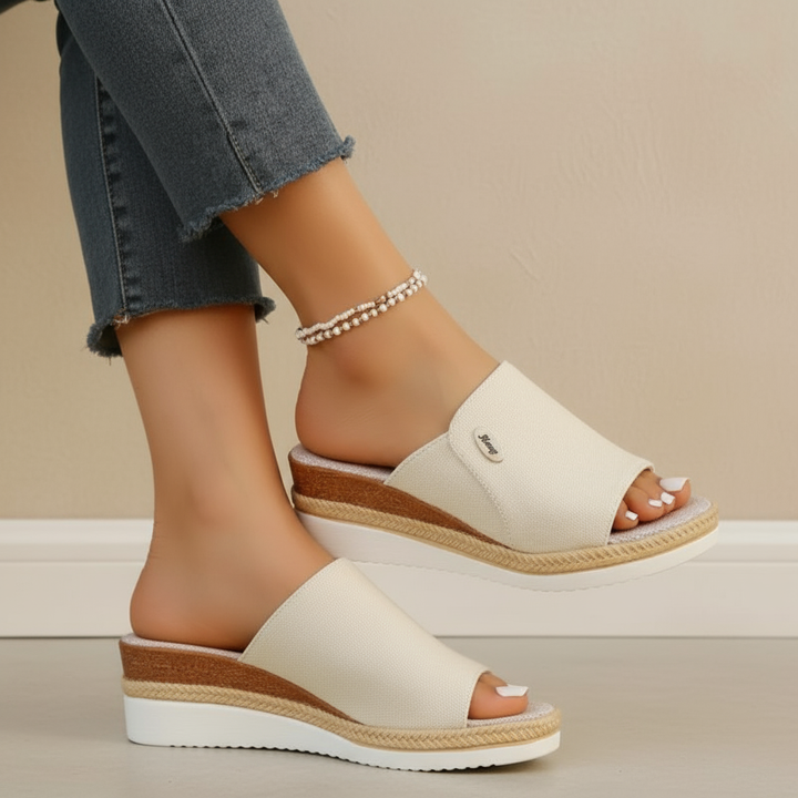 Olivia Sydney - Denim-Inspired Ergonomic Sandal