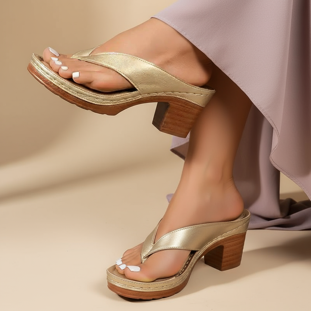 Olivia Sydney - Elegant and Relaxed Sandal with a Slight Height