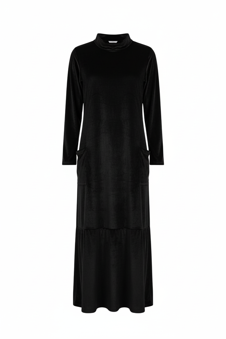 Olivia Sydney - Long Velvet Dress with Pockets