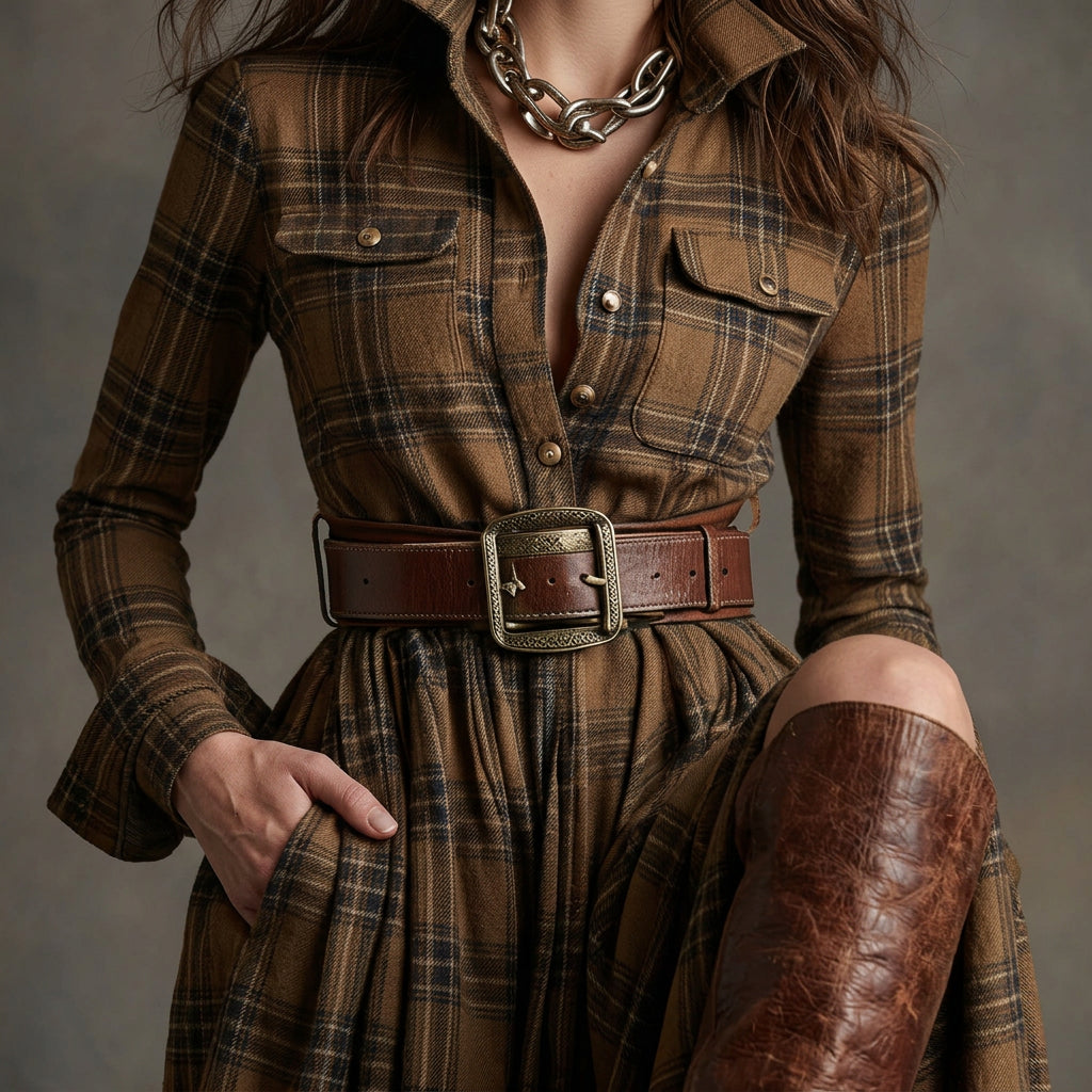 Olivia Sydney - Belted Shirt Dress