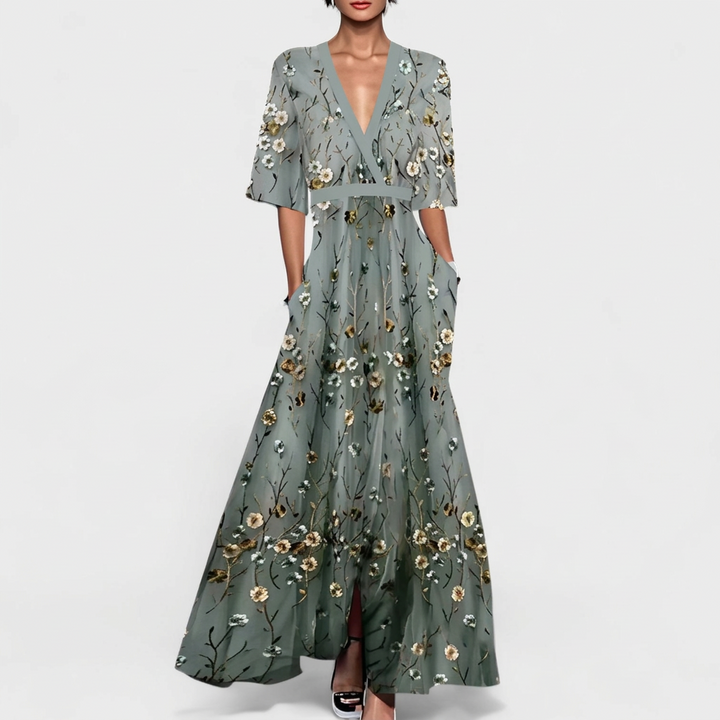 Olivia Sydney - Elegant Floral Maxi Dress