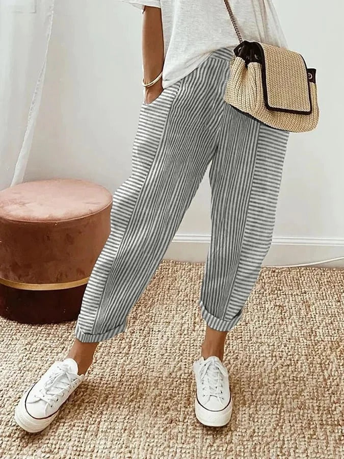 Olivia Sydney - Comfortable Seasonal Striped Pants
