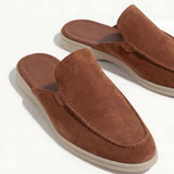 Maroon Suède Yacht Mule