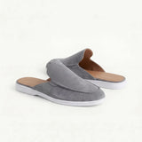 Sivi Suede Yacht Mule