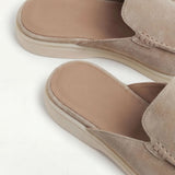 Bež Suede Yacht Mule