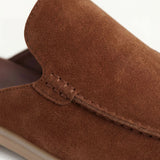 Maroon Suède Yacht Mule