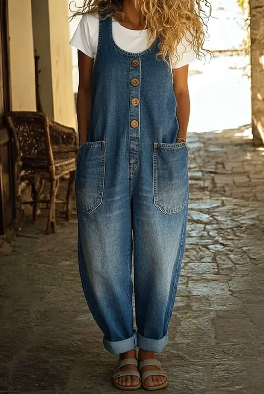 Olivia Sydney - Comfortable Denim Jumpsuit
