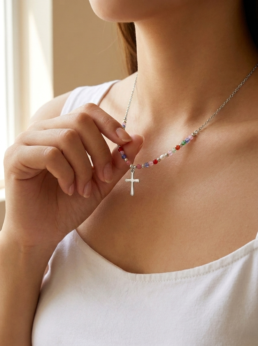 Olivia Sydney - Colorful Cross Necklace
