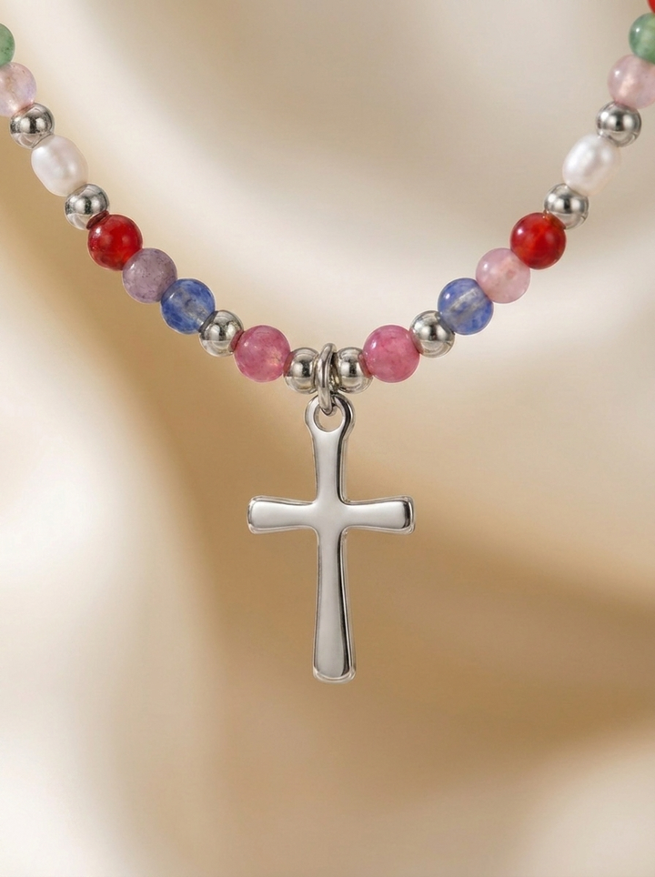 Olivia Sydney - Colorful Cross Necklace