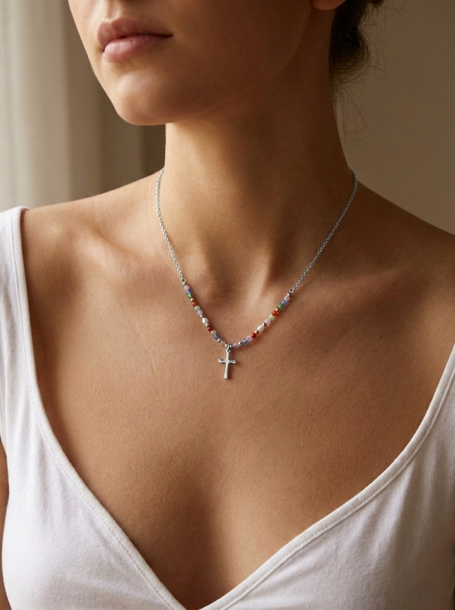 Olivia Sydney - Colorful Cross Necklace
