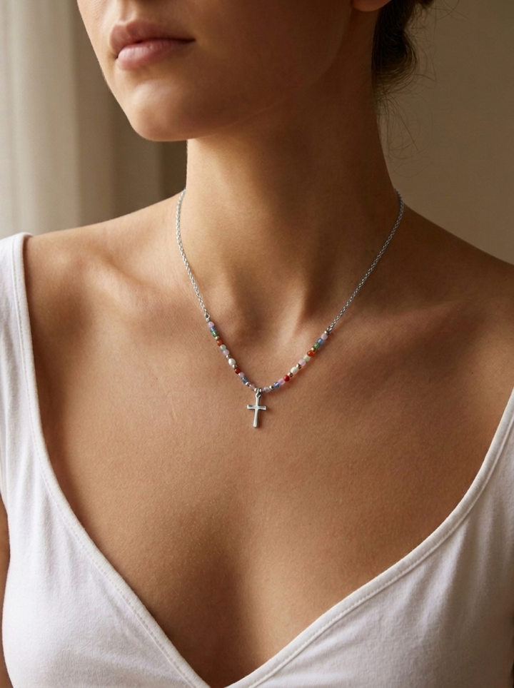 Olivia Sydney - Colorful Cross Necklace