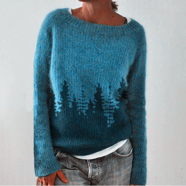 Olivia Sydney - Stylish Long Sleeve Forest Sweater