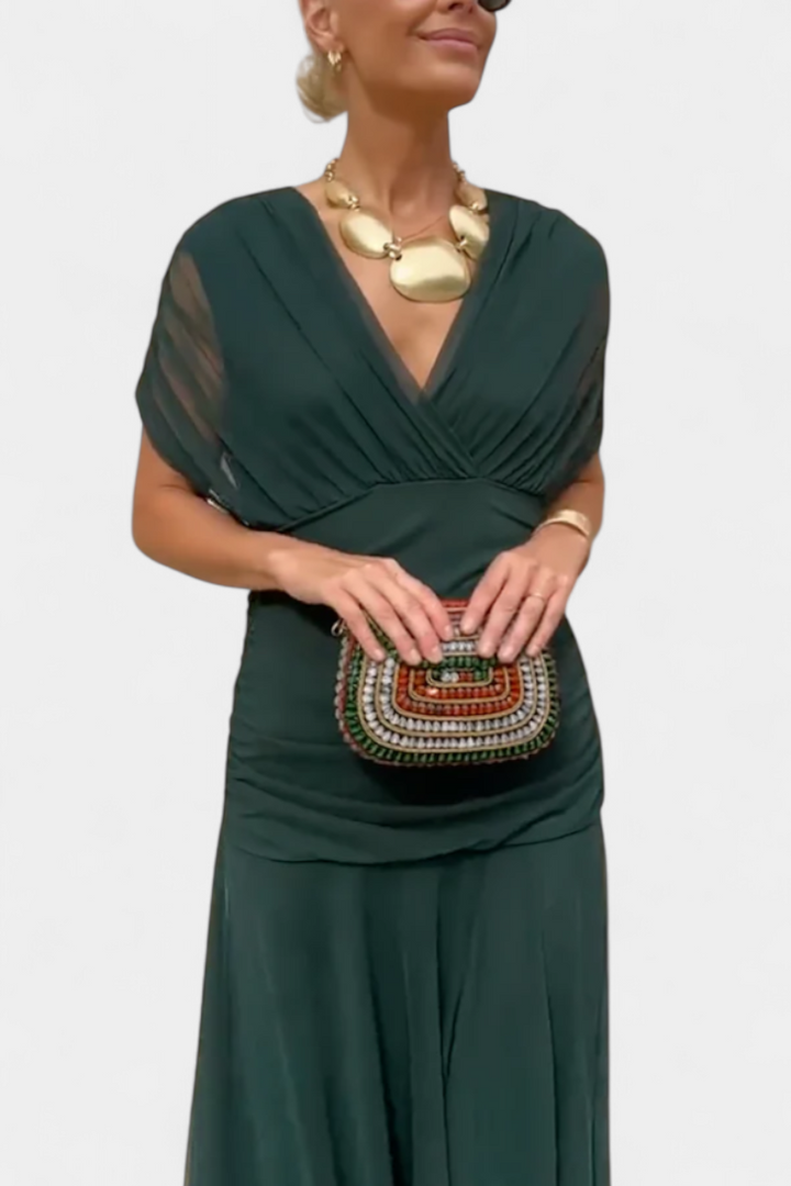 Olivia Sydney - Elegant V-neck Dress