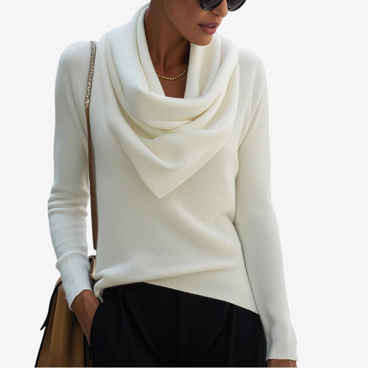 Olivia Sydney - Draped Collar Pullover