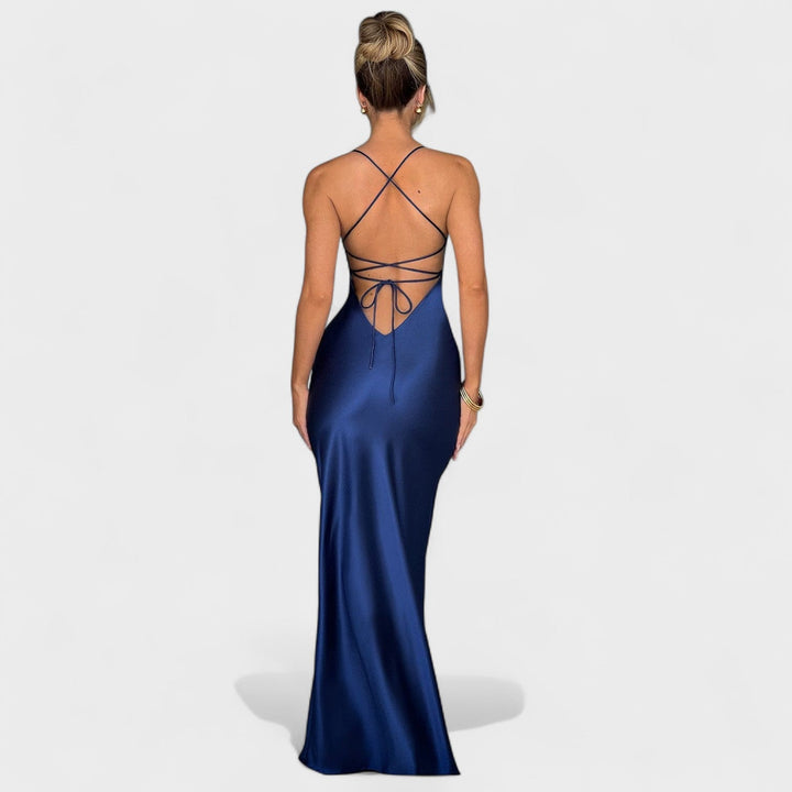Olivia Sydney - Midnight Blue Satin Dress