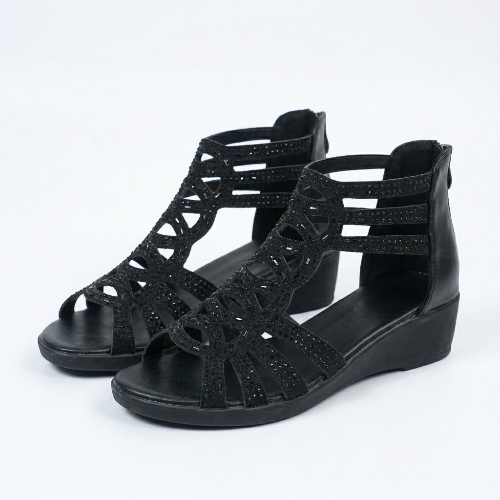 Olivia Sydney - Crystal Gladiator Sandals