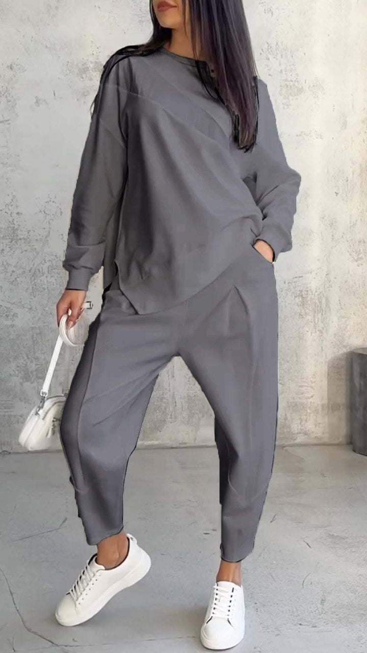 Olivia Sydney - Two-Piece Set with Round Neckline and Long Sleeves