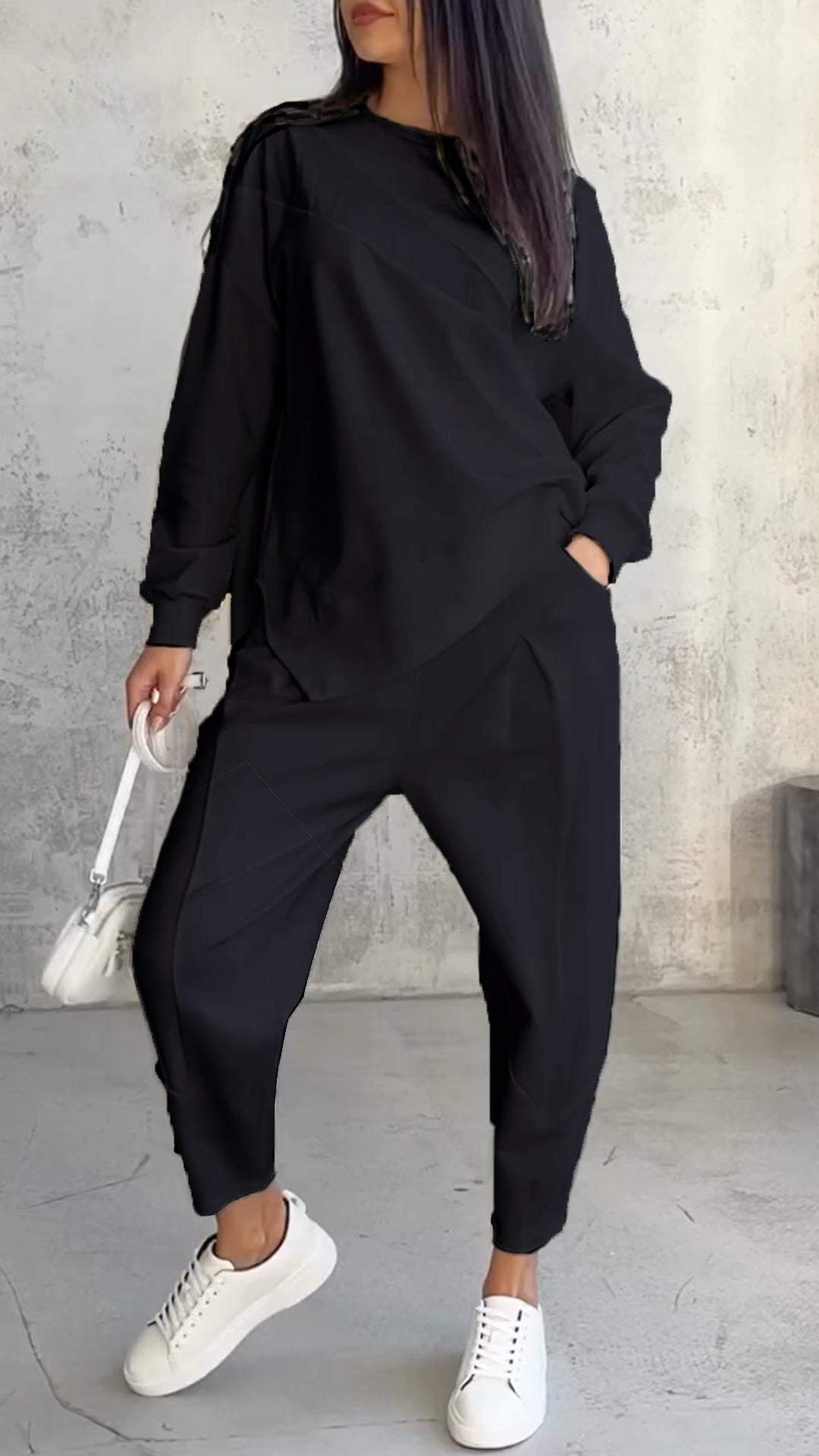Olivia Sydney - Two-Piece Set with Round Neckline and Long Sleeves