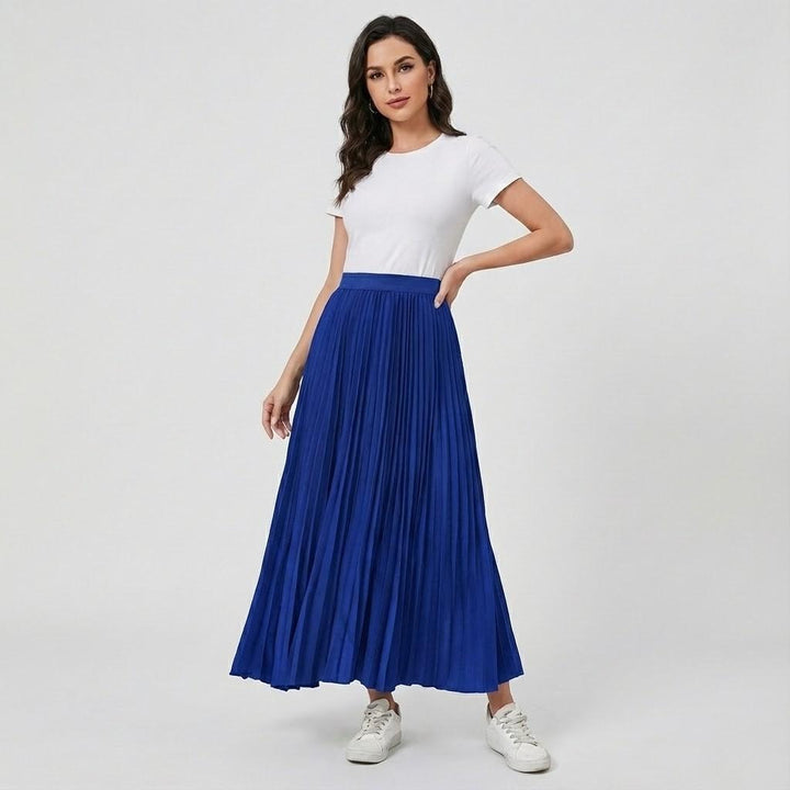 Olivia Sydney - Pleated Midi Skirt in Fluid Fabric