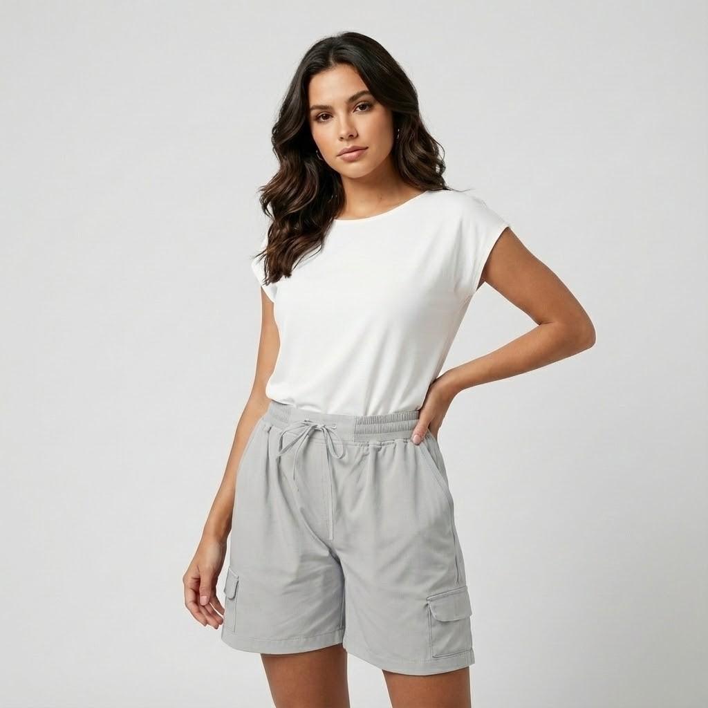 Olivia Sydney - Adjustable Drawstring Cargo Shorts