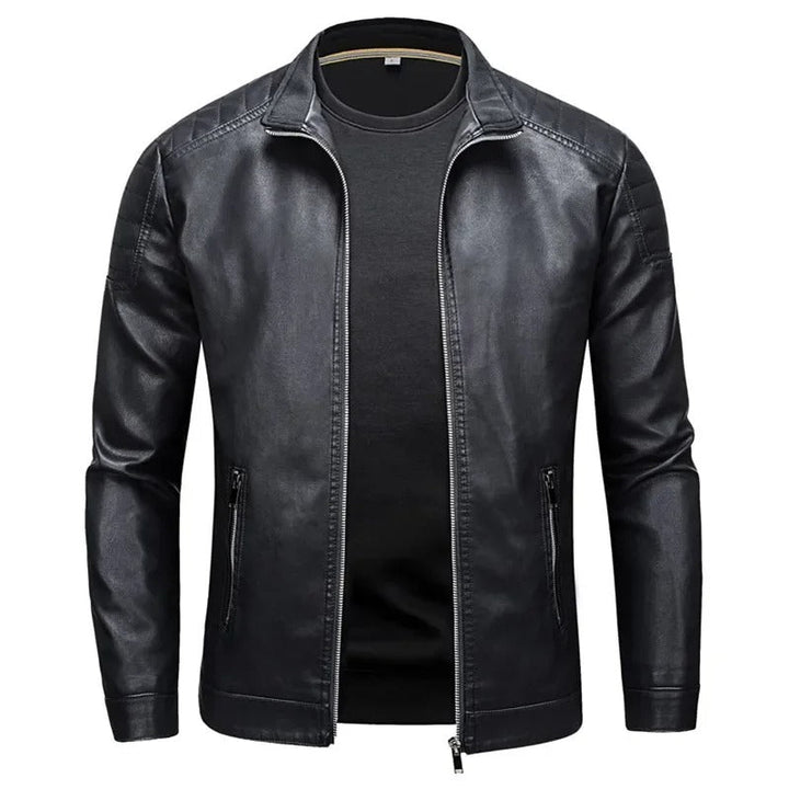 Olivia Sydney - High Collar Leather Jacket