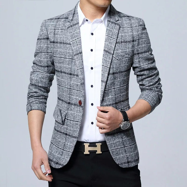 Olivia Sydney - Elegant Checkered Blazer