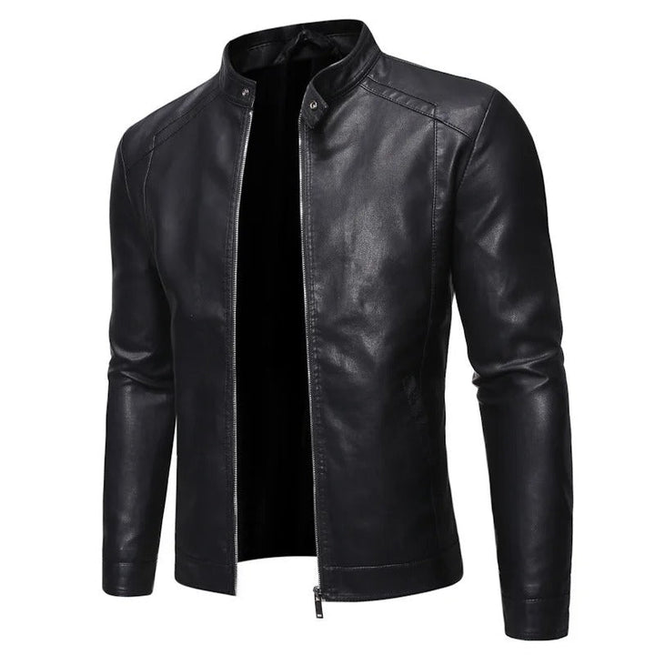 Olivia Sydney - Leather Jacket with Standing Collar