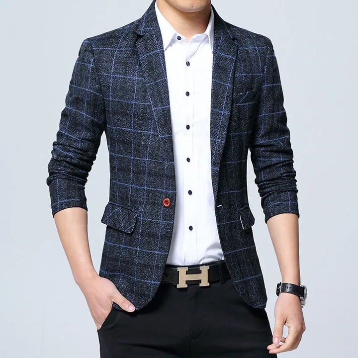 Olivia Sydney - Elegant Checkered Blazer