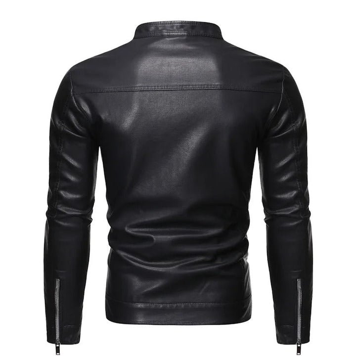 Olivia Sydney - Leather Jacket with Standing Collar