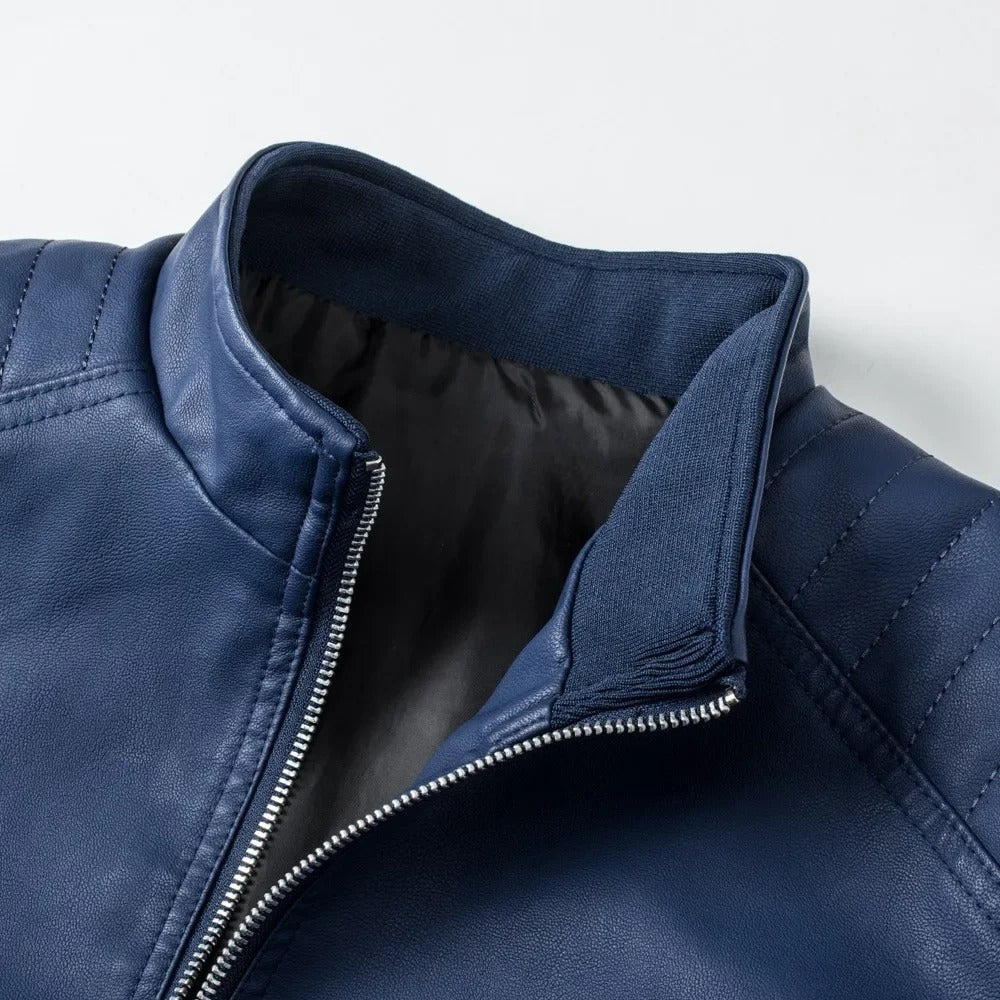Olivia Sydney - High Collar Leather Jacket