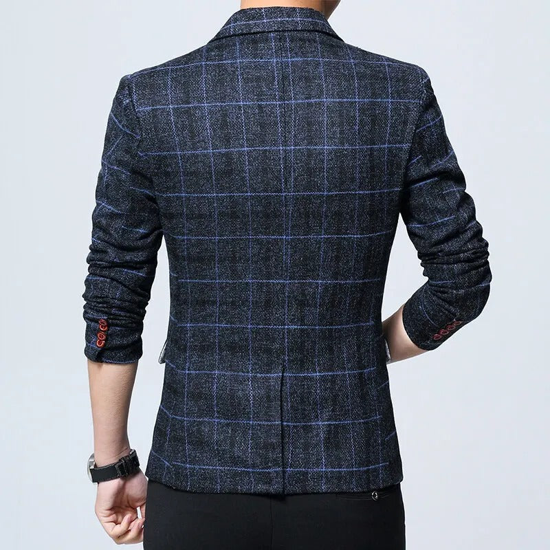 Olivia Sydney - Elegant Checkered Blazer