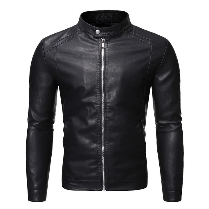 Olivia Sydney - Leather Jacket with Standing Collar