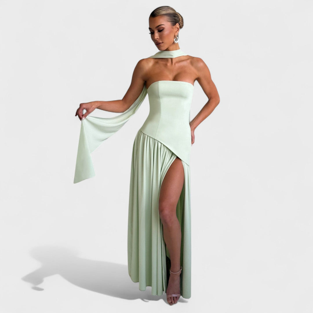Olivia Sydney - Asymmetrical Cut Mint Dress