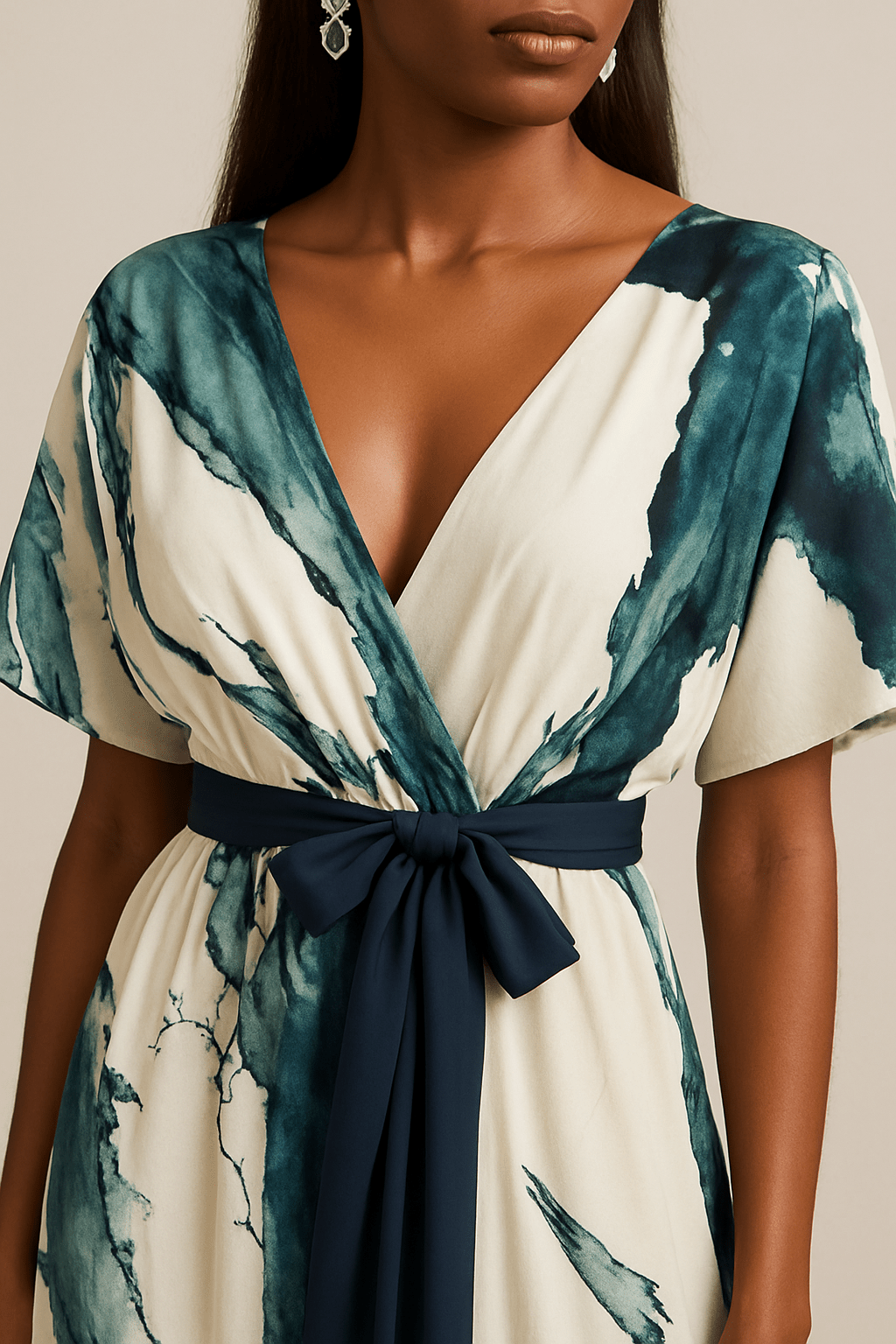 Olivia Sydney - Long Watercolor Print Dress