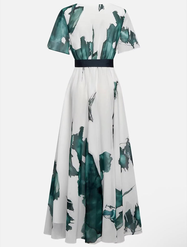Olivia Sydney - Long Watercolor Print Dress