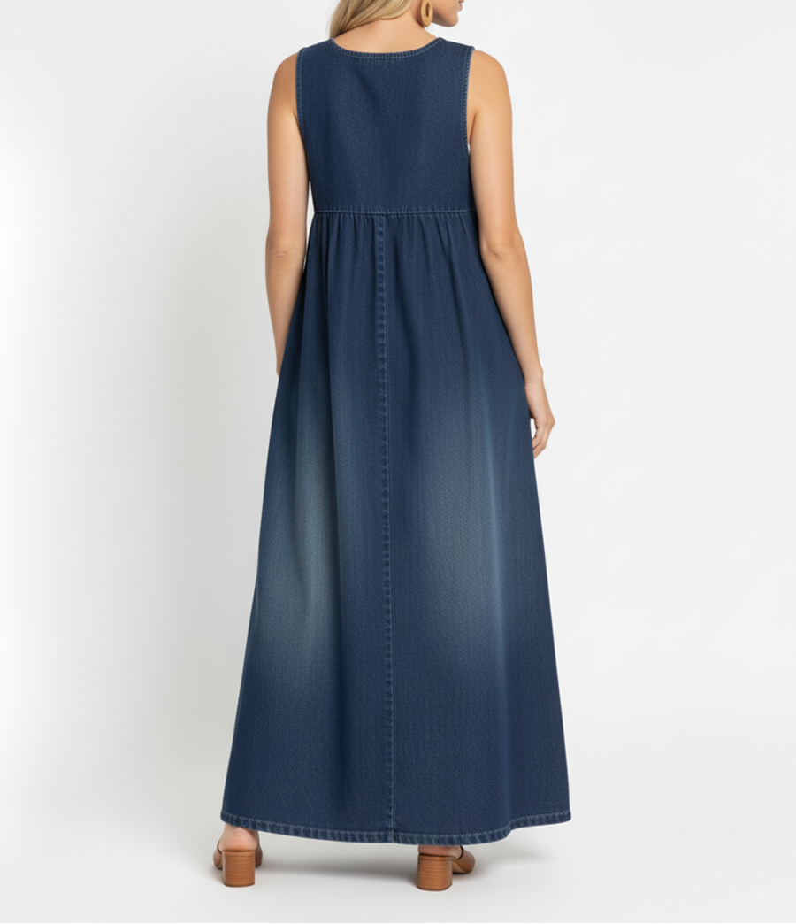 Olivia Sydney - Vintage Wash Denim Maxi Dress