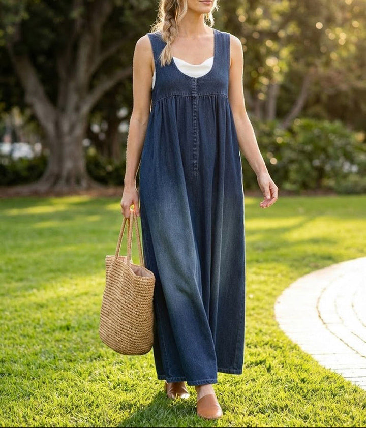 Olivia Sydney - Vintage Wash Denim Maxi Dress