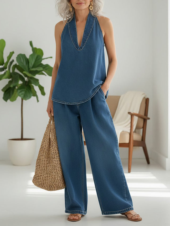 Olivia Sydney - Vintage Denim Two-Piece Set