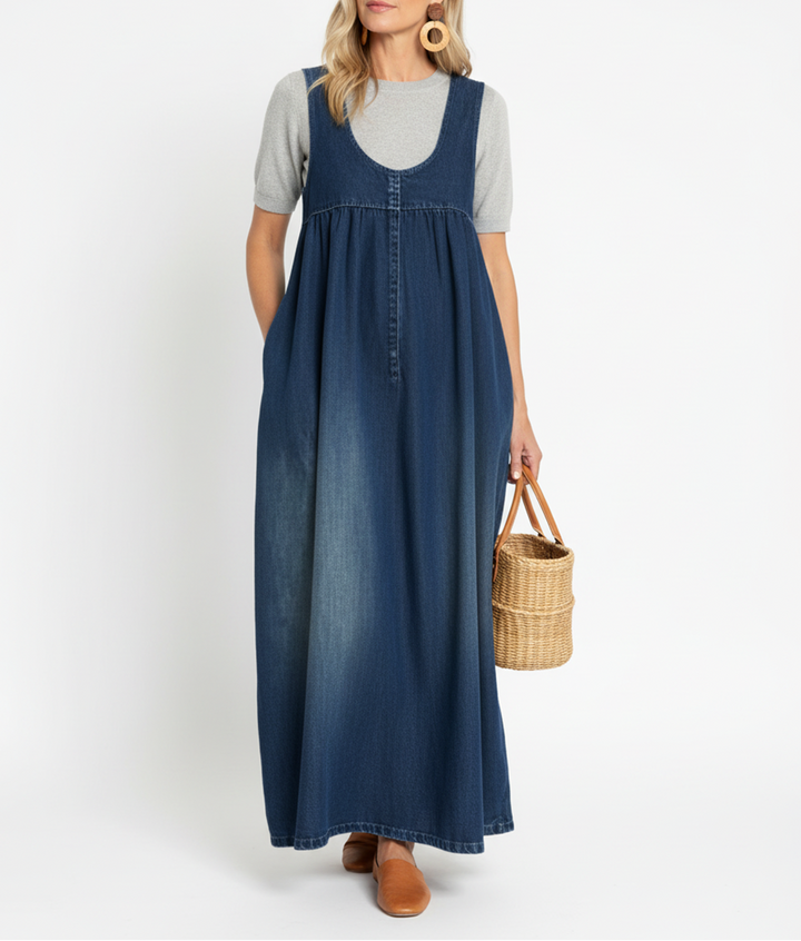 Olivia Sydney - Vintage Wash Denim Maxi Dress