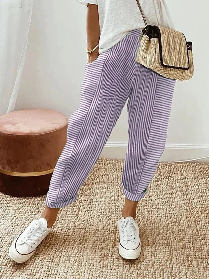 Olivia Sydney - Comfortable Seasonal Striped Pants