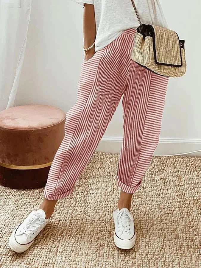 Olivia Sydney - Comfortable Seasonal Striped Pants