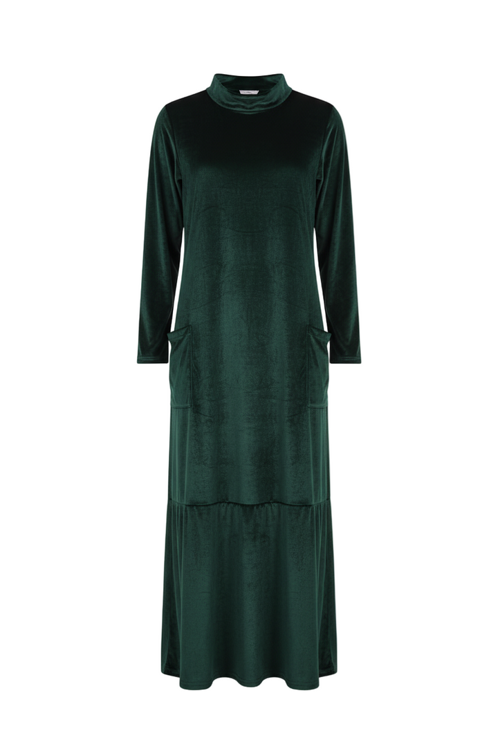 Olivia Sydney - Long Velvet Dress with Pockets