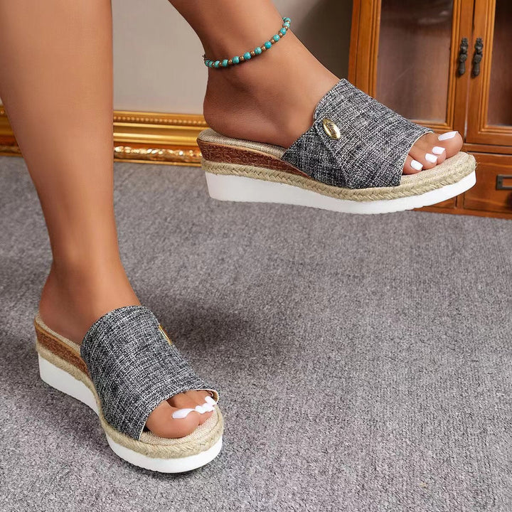 Olivia Sydney - Denim-Inspired Ergonomic Sandal