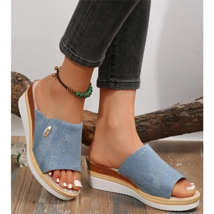 Olivia Sydney - Denim-Inspired Ergonomic Sandal