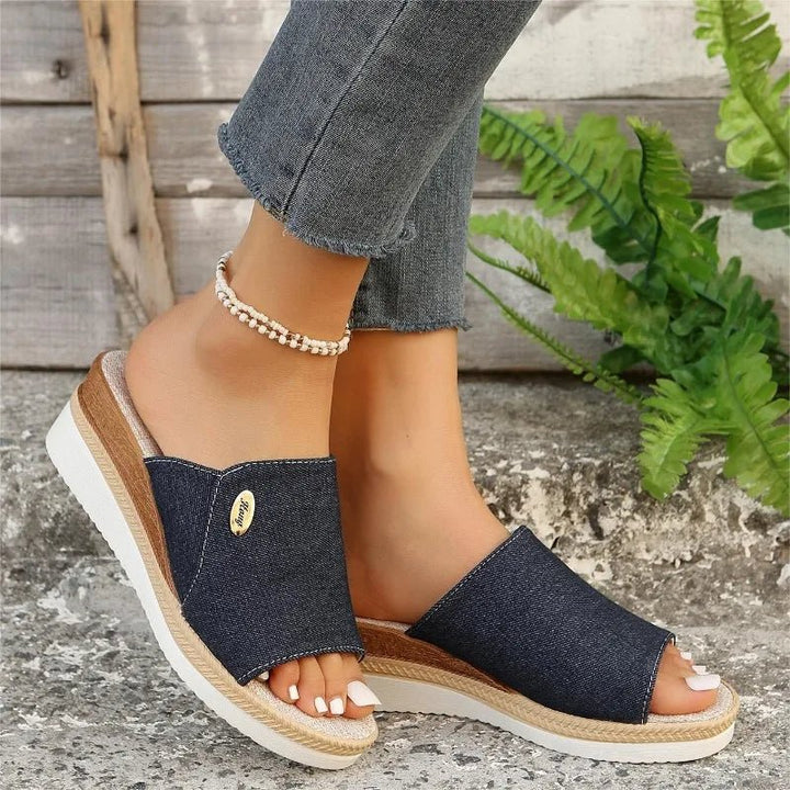 Olivia Sydney - Denim-Inspired Ergonomic Sandal